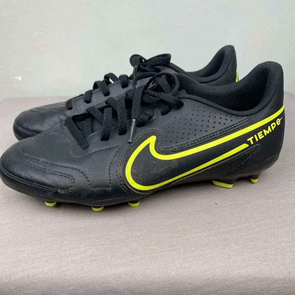 Nike cleats‎ youth 5.5Y black lace FG tiempo legend 9 da1331-070